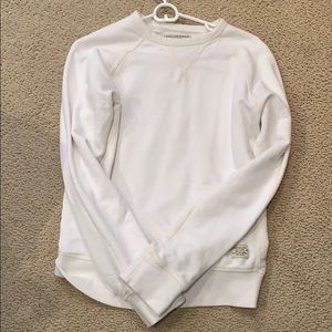 american eagle cream white crewneck pullover